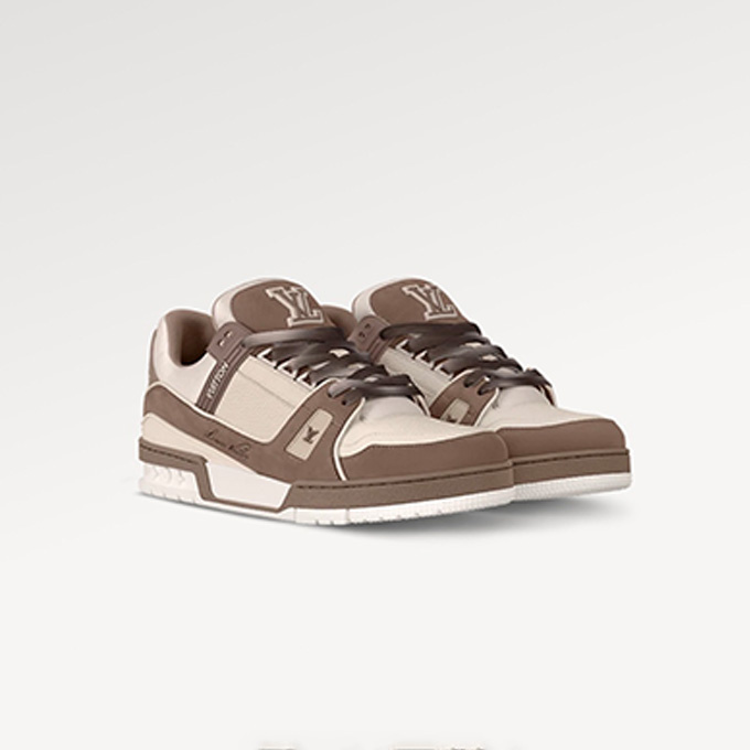 lv louis vuitton trainer taupe sneaker